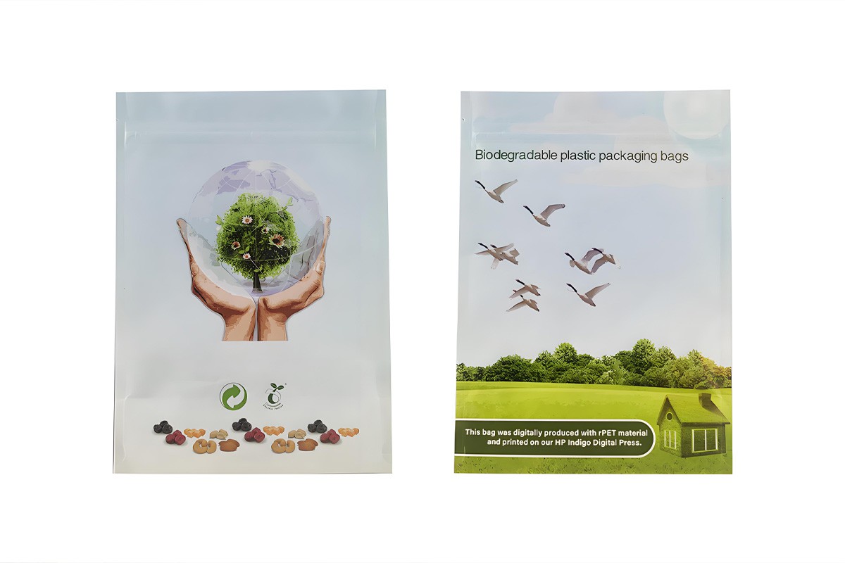 Customized biodegradable kraft stand up pouch Customized biodegradable kraft stand up pouch